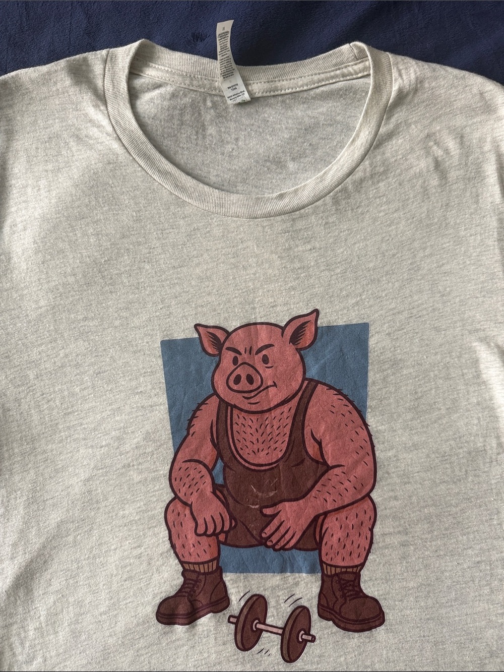 Kids Graphic Pig Tank Top T-Shirt - Light Gray